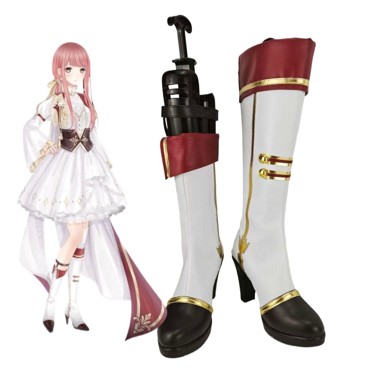 皇家护卫骑士暖暖cos鞋子定制动漫游戏cosplay靴子来图定做
