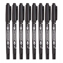 Art students use black small oily painting marker pen double-headed hook line pen special for childrens painting marker pen