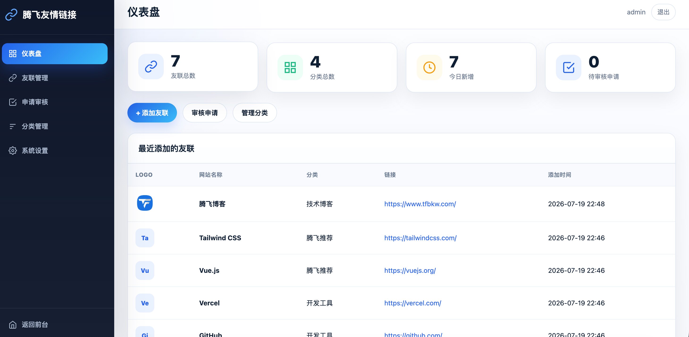 图片[2] - PHP轻量友链展示系统源码