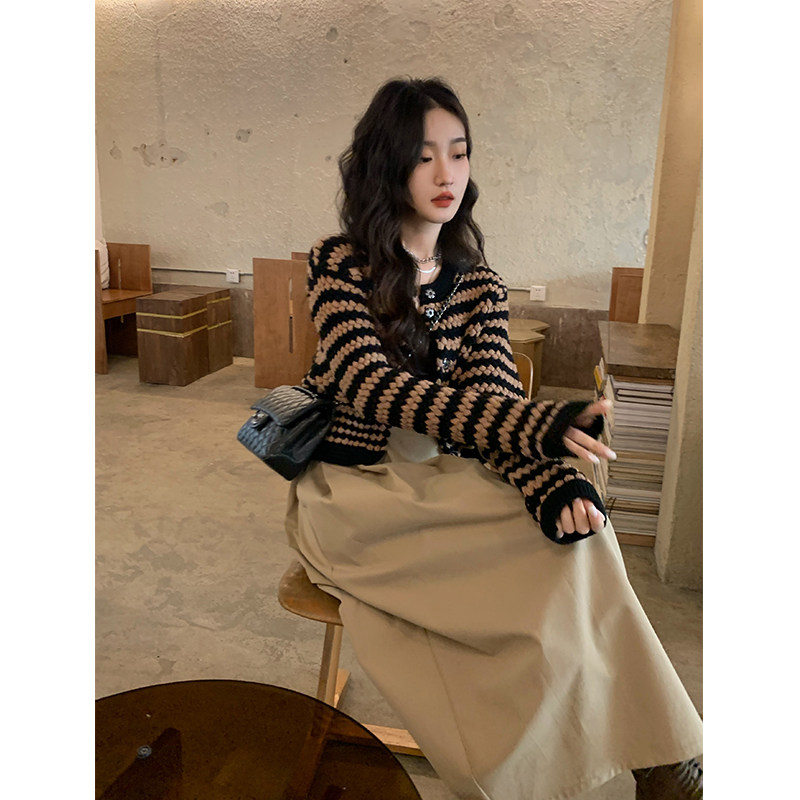 Ren Xiaoyi Canopy Skirt High Waist Half Body Dress Woman Spring Autumn Dress 2022 New Medium Long Version Design Sense Little Crowdskirt