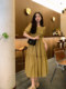 Ren Xiaoyi retro niche chic dress ແອວ slimming ປີ 2024 ຮູບຊົງຮູບໄຂ່ມຸກ jacquard ສູງແອວຍາວ