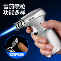 Portable small welding gun high temperature spray gun inflatable windproof lighter direct cigar moxibustion incense flame sprayer cross-border