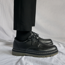 Autumn British leather shoes men Korean version of the trend handsome Joker shoes men breathable casual youth black shoes