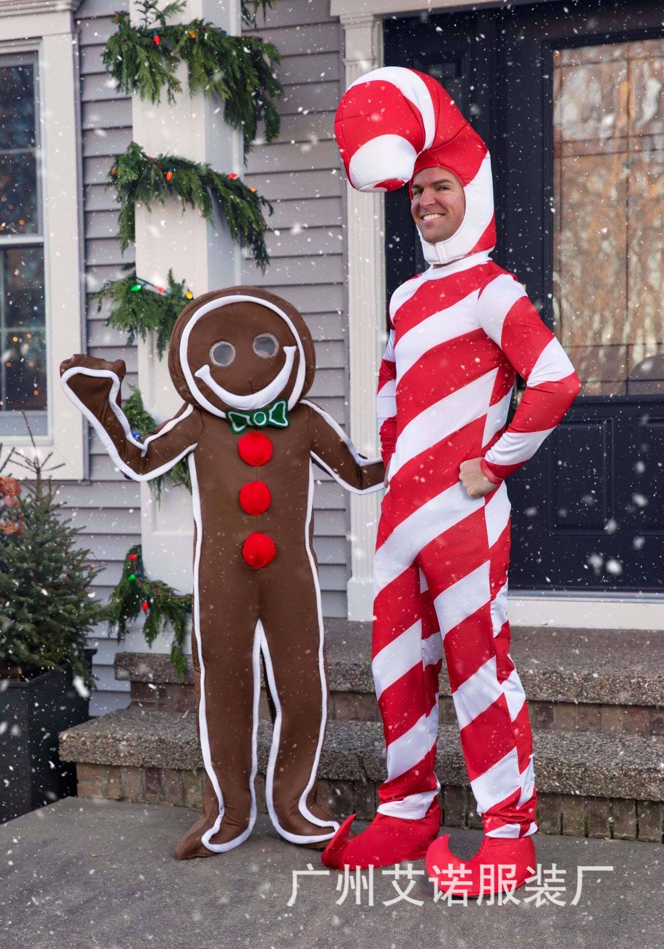 圣诞节cos角色男士必备！姜饼人圣诞树糖果拐杖连体服现货开抢_cos服装_淘宝服装网, image size:1344x1920