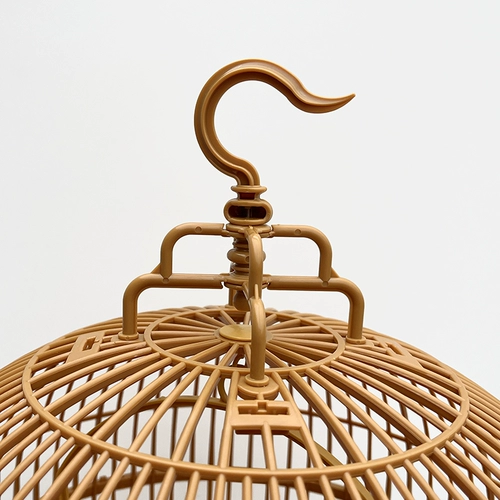 Баллическая складная клетчатая клетка для птичьей клетки Клетка Круглая ремня Шасси Тигр Кожа и Круглая клетка Phoonix Peony