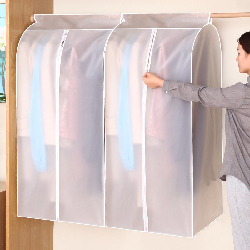 Dust-proof bag clothes dust cover Hanging wardrobe clothes cover totally enclosed suit jacket big clothes down clothes hanging clothes bag for home