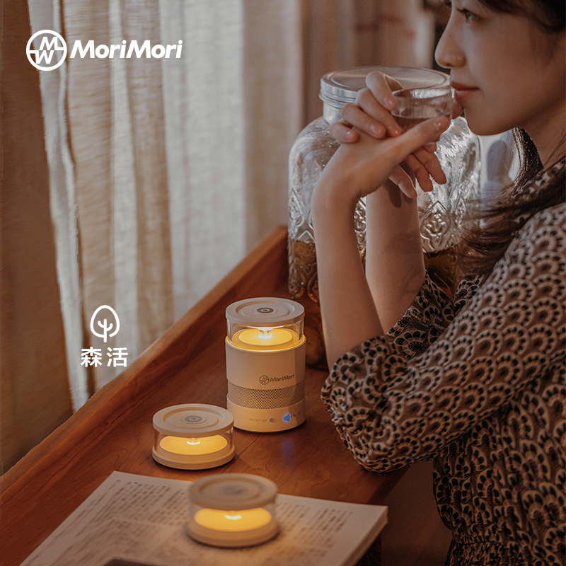 MoriMori Bluetooth 3 paragraphs mini candle lamp combined sound USB charging adjustable light LED small night light gift