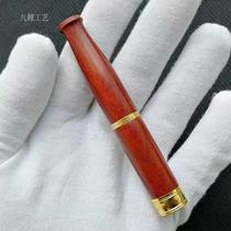 Double filtration rod for dual-use solid wood mens tobacco
