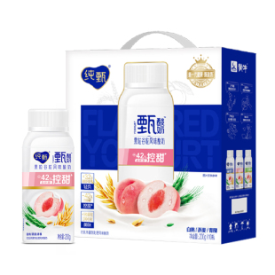 纯甄甄酸奶白桃燕麦青稞口味200g×10瓶