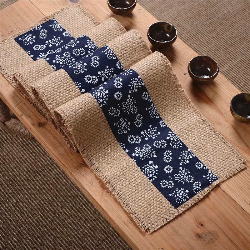 Luhan Zen Retro Antique Tea Mat Chinese Style Log Style Chest of Drawers Table Flag Dust Tablecloth Long Strip Cloth Guqin