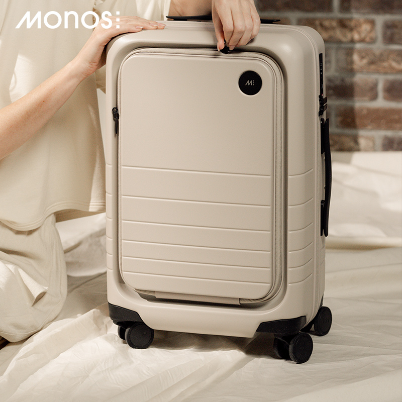 Monos Canada Luggage Front Open Cover Code Lock 21-Inch Suitcase High-value Check-in Trolley Case