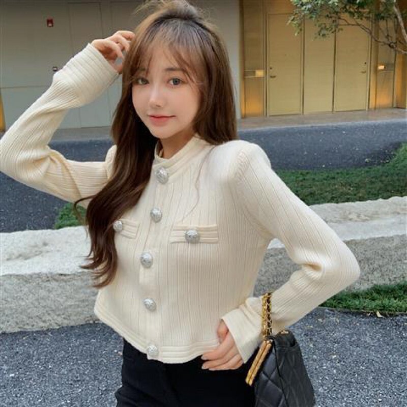 Sweater Winter 2020 New Size Women's Size Gentle Wind Short Jacket Long Sleeves Thin Knit Cardigan Tide