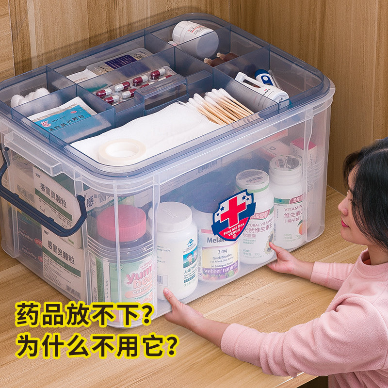 Home Clothing Medicine Box Students Dormitory Home Small Emergency Kit Medicine Items Medical Therapy Box Containing Box Large Capacity