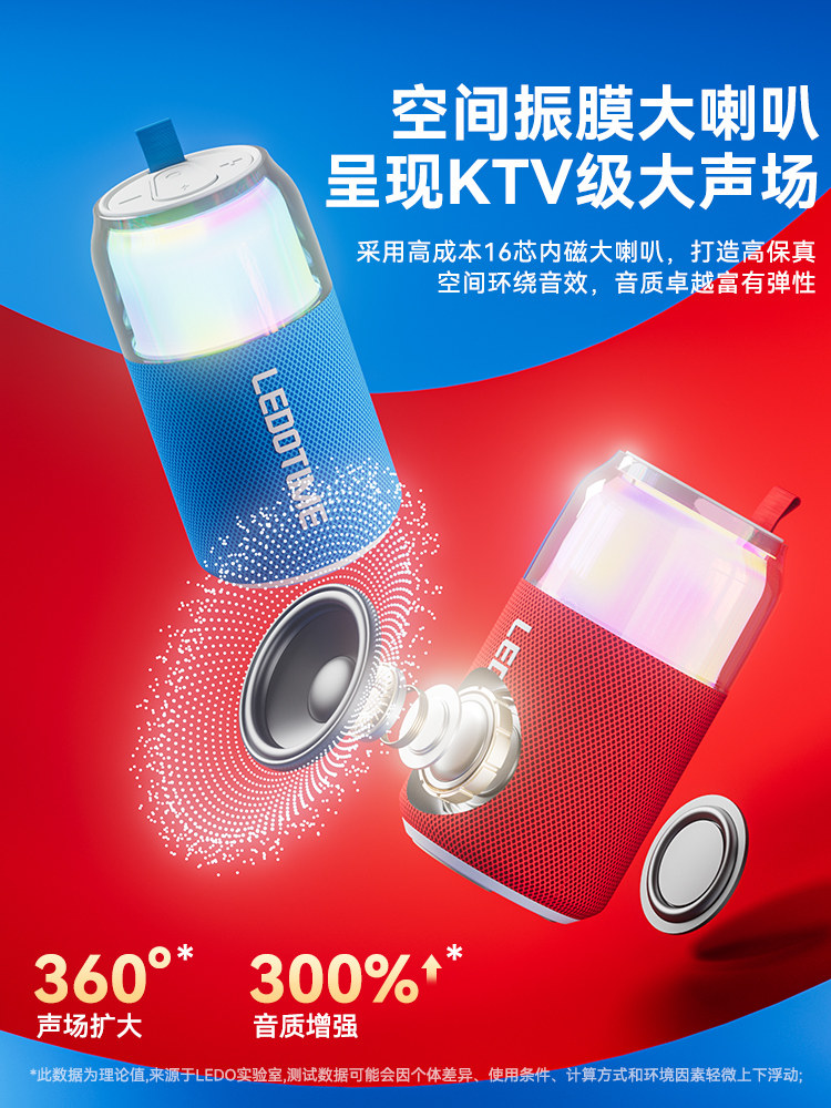 Leduo Microphone and Speaker Combo, Bluetooth Children's Home Singing Speaker, Karaoke, Birthday Gift, Family Ktv