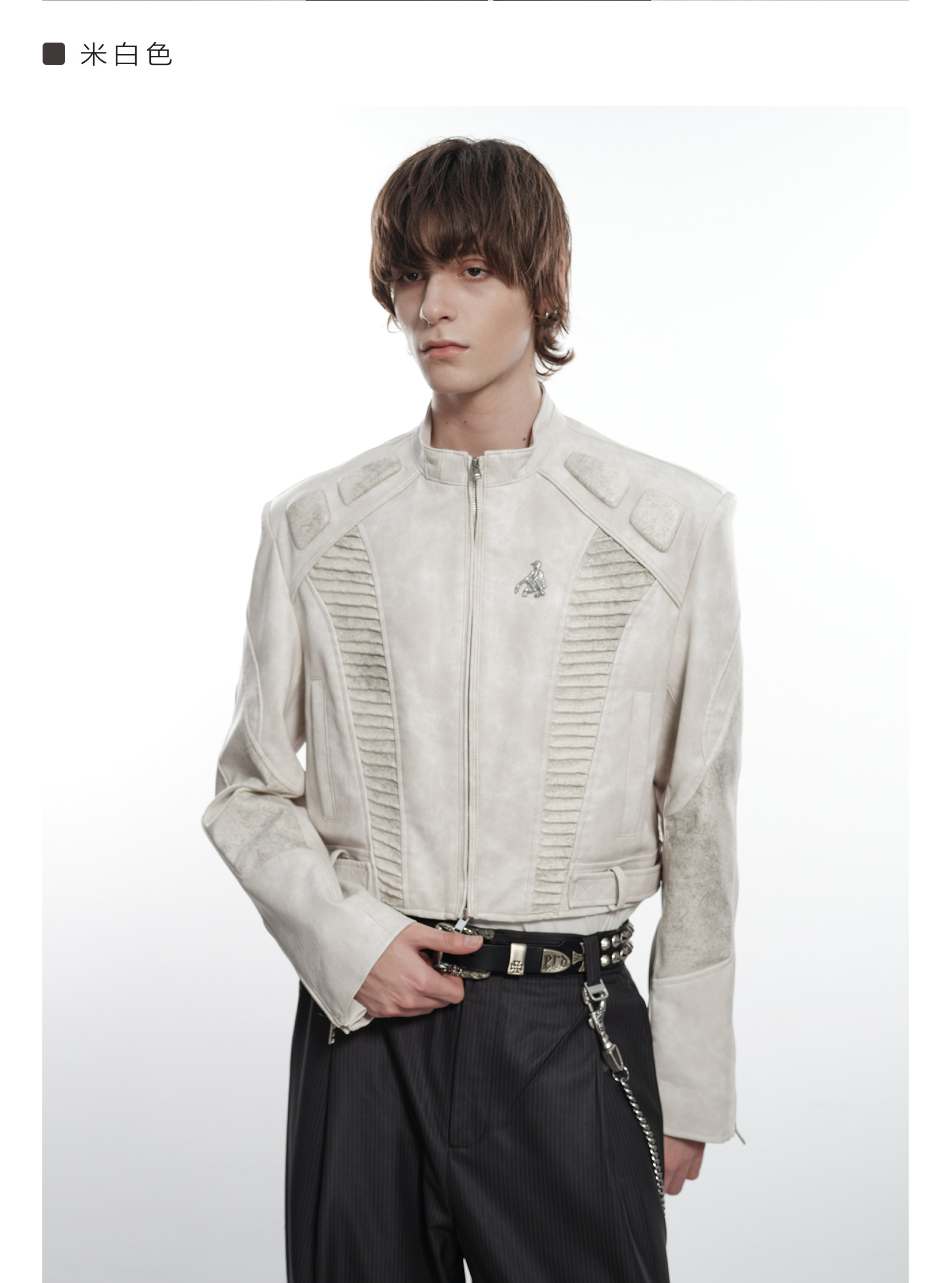 FACEON LAB Akira Cropped Biker Jacket
