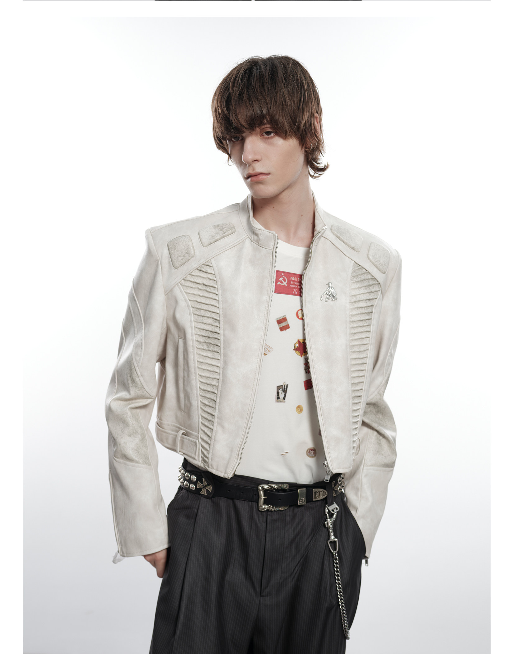 FACEON LAB Akira Cropped Biker Jacket