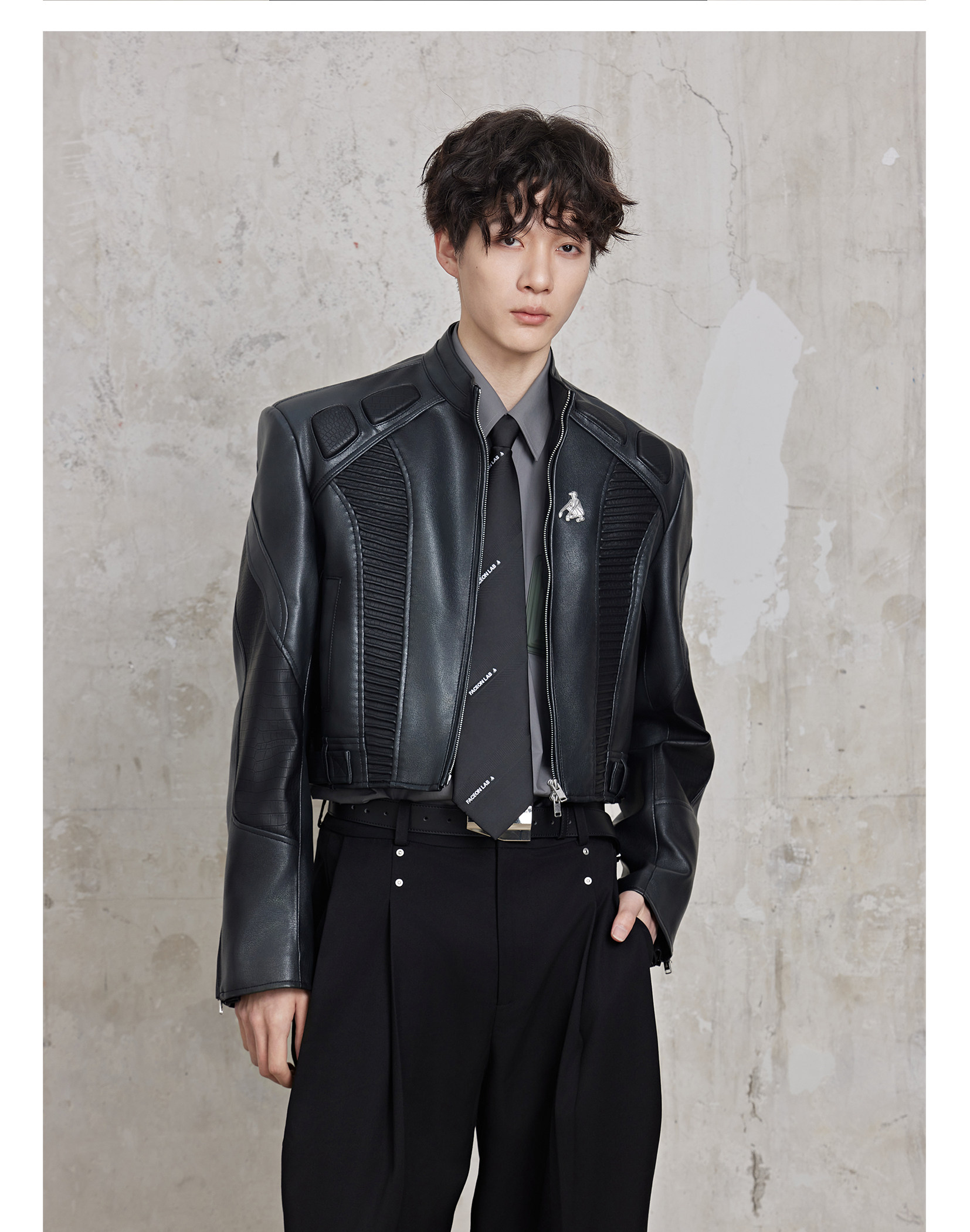FACEON LAB Akira Cropped Biker Jacket