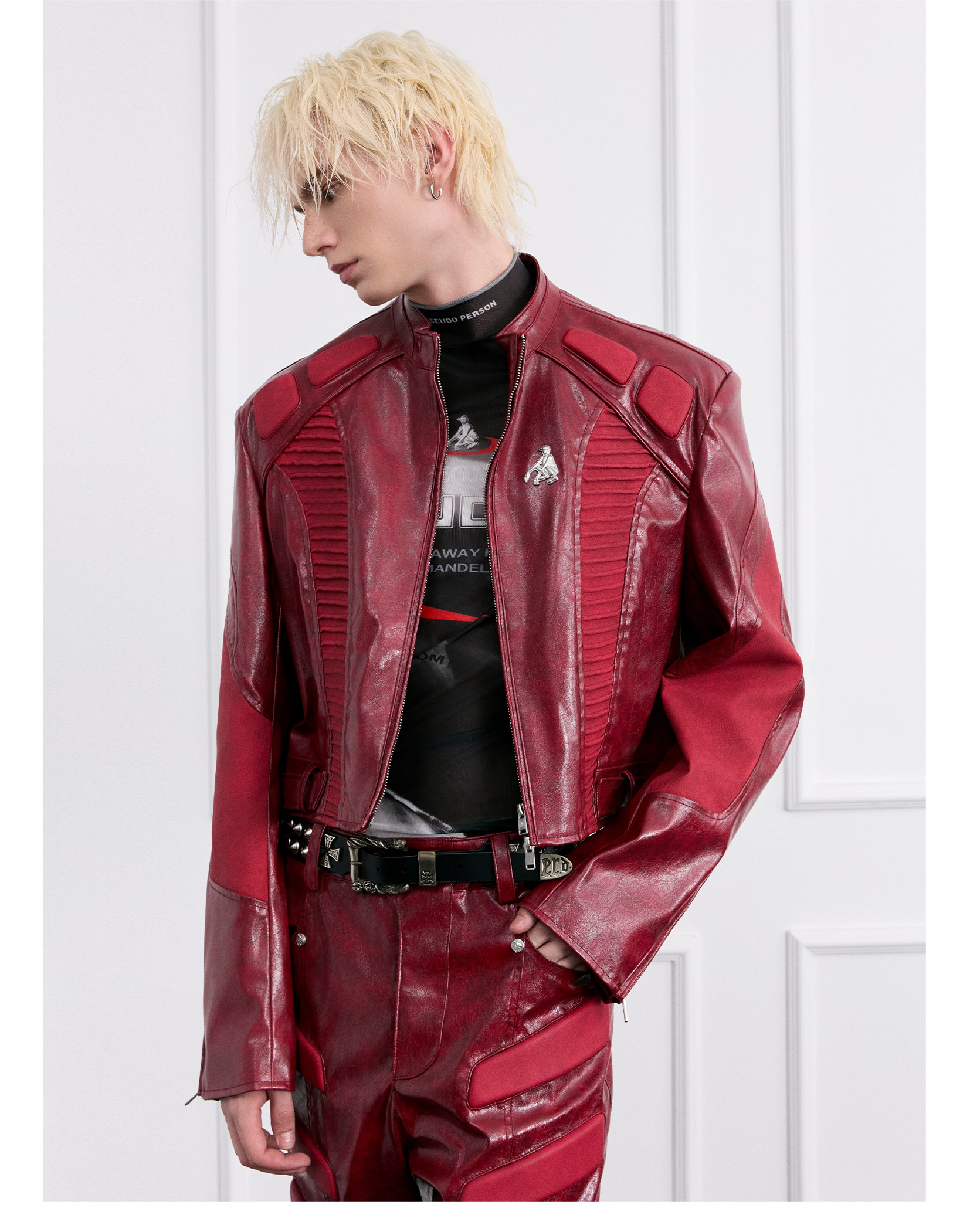FACEON LAB Akira Cropped Biker Jacket