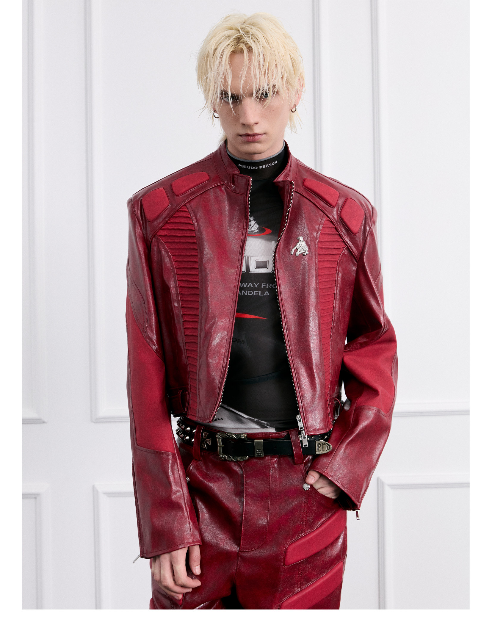 FACEON LAB Akira Cropped Biker Jacket