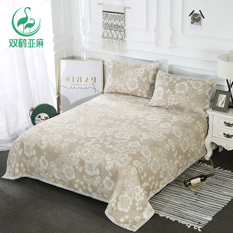 Twin Crane Linen Cool Seat Three Pieces of Pure Linen Single Air-conditioning Room Household with Foldable Water and Break Summer