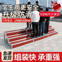 Three-layer movable folding stage step ladder photo stand school chorus stool photo stage chorus steps