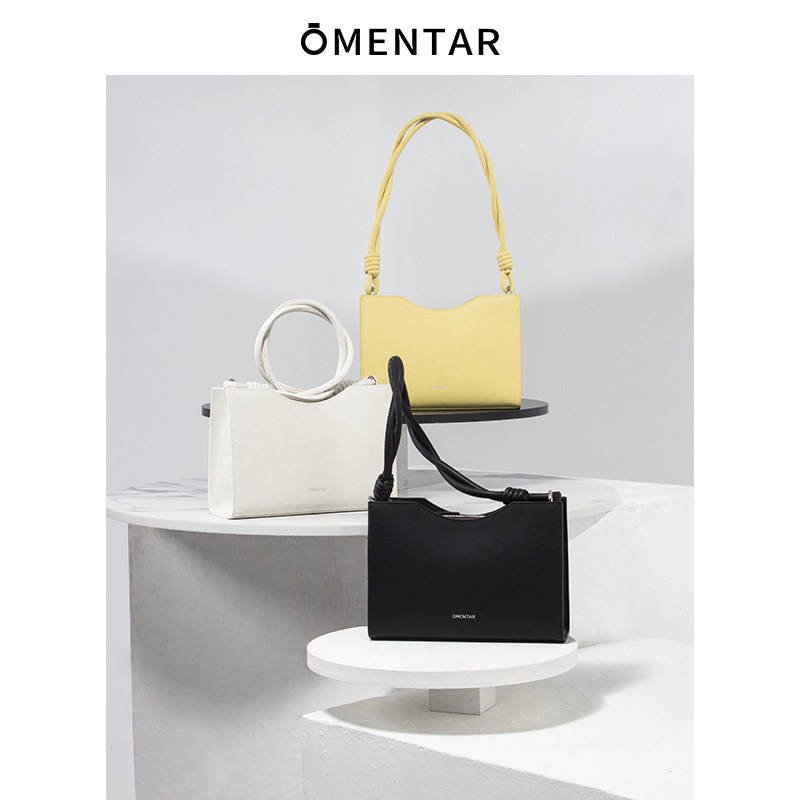 OMENTAR original niche design knot armpit bag female 2021 new fashion shoulder slung leather small bag