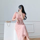 2023 summer new French-style niche fairy skirt waist slimming mid-length temperament gentle wind V-neck dress