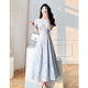 2023 Summer New French Retro First Love Dress Slim Waist Slim Puff Sleeve Temperament Gentle Wind Embroidery Dress