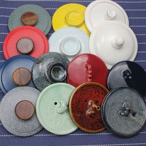 Single Sell Ceramic Tea Cup Lid Coarse Pottery Frosted Bright Light Without Hole Lid Accessories Guesthouse Hotel Restaurant Water Cup Lid