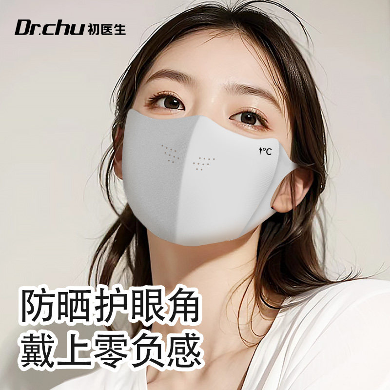 夏季防晒面罩冰丝防紫外线3D立体不起雾口罩女高颜值2025新款防晒