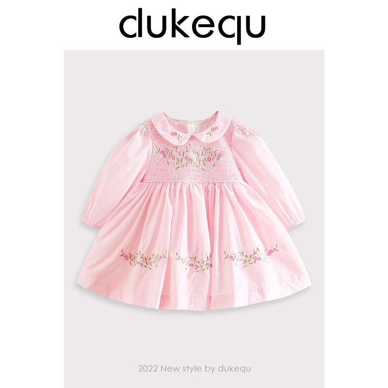 Duke fun girls' dress spring 2022 new one-year-old baby girl sweet dress foreign style princess dress spring and autumn