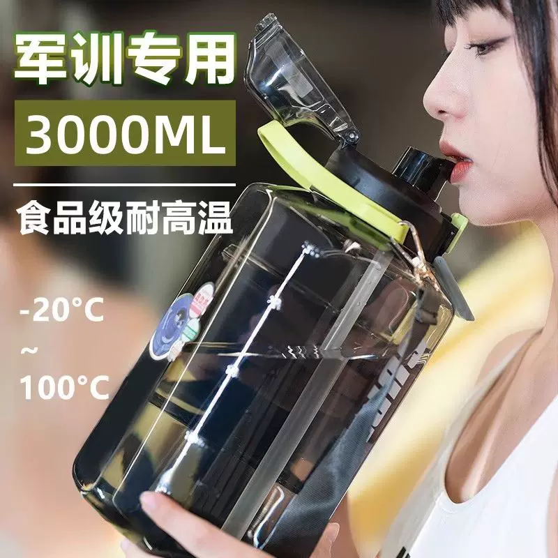 Capacious big space sports bottle for gym, fall protection