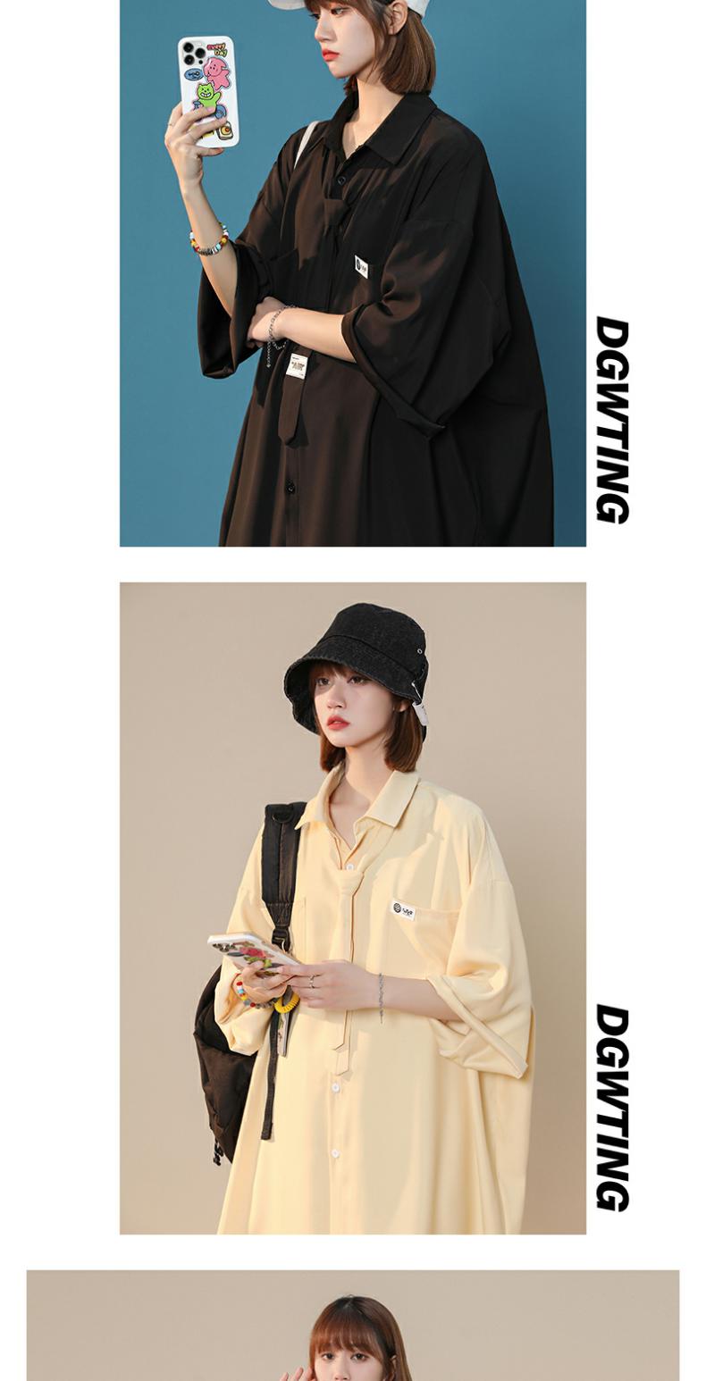 black Ice silk Short sleeve shirt female 2025 The new summer Thin money shirt loose coat easy Big size Women's wear Put on your clothes