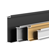 Aluminum alloy in-line skirting guard wall panel embedded 2cm3 5 cm wood finishing invisible concealed underfoot line
