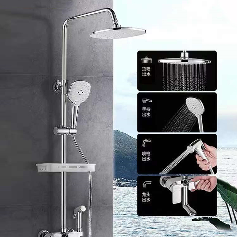 Wrigley bathroom shower rack shower set all-copper bathroom home shower faucet powder room shower head