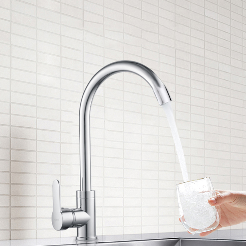 Wrigley kitchen faucet household anti-splash head wash basin wash basin stainless steel rotatable hot and cold water sink faucet