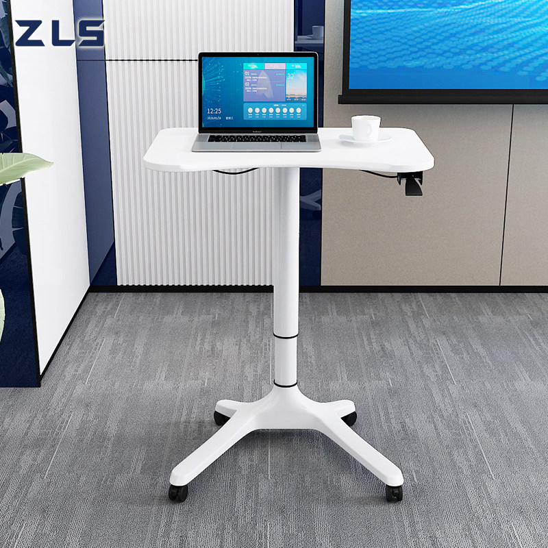Standing Office Bench Pneumatic Lifting Speech Table Mobile Podium Training Session Table table operating table-Taobao