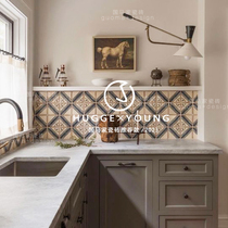 Guomajia American mid-century style small tiles walnut color living room kitchen bathroom wall tiles anti-slip floor tiles hand-painted