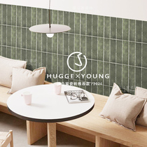 Guoma Moroccan retro strip tiles 300x300 kitchen bathroom balcony olive green clay color old floor tiles