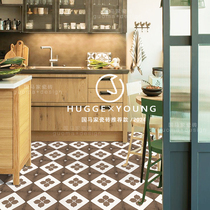 Guoma Moroccan French style small tiles retro surface tiles kitchen bathroom balcony B&B bar floor tiles