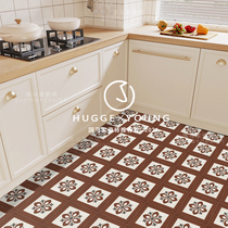 Guoma Middle Ages caramel color retro small tiles restaurant B&B coffee shop tiles kitchen bathroom balcony floor tiles