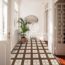 Guomajia Nanyang style caramel color small tiles bed and breakfast restaurant special tiles kitchen bathroom balcony floor tiles