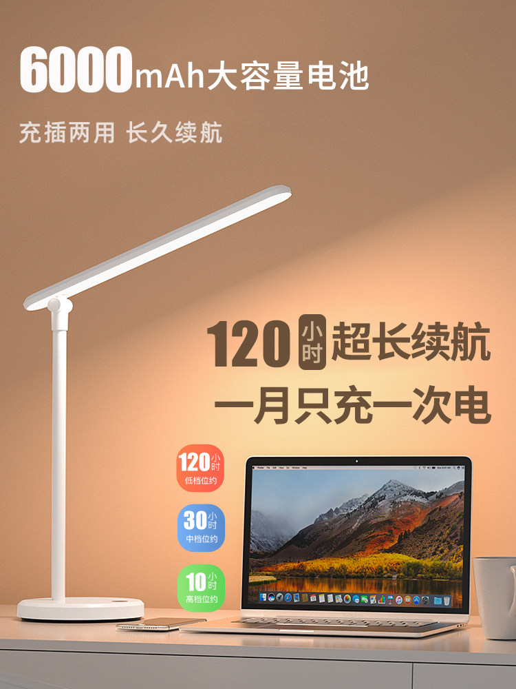 LED table lamp eye protection desk primary school students study special children's eyesight protection charging writing dormitory bedside typhoon