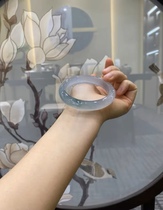 Burmese natural old pit ice seed floating flower jade bracelet for women floating green oily green moisturizing imperial concubine bracelet jade bracelet