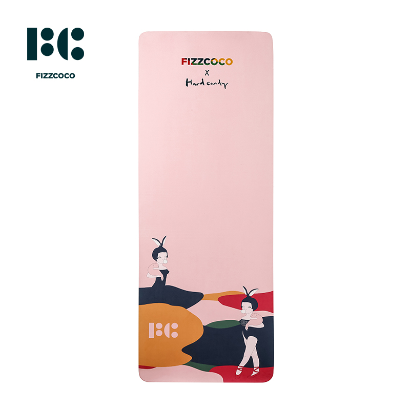 FIZZCOCO joint hard candy suede yoga mat home non-slip natural rubber fitness floor mat beginner female