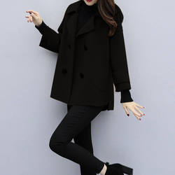 Yiwan Woolen Coat Women's Short Jacket Women's 2021 Autumn and Winter New Korean Style Casual Fashion Temperament Short Double-basted