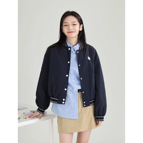 DESSUU Бейсбольная форма, однотонная куртка, с вышивкой, подходит для подростков