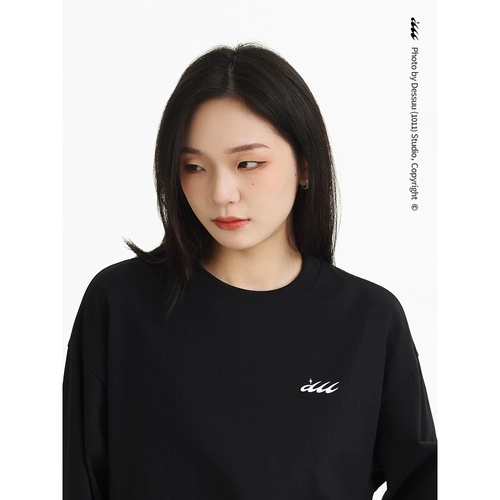 DESSUU Цветной базовый приятный телу хлопковый лонгслив, круглый воротник, свободный крой