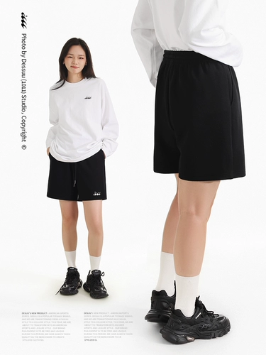 DESSUU Спортивные шорты для отдыха, штаны, оверсайз, с вышивкой, с печатью вашего логотипа, на шнурках