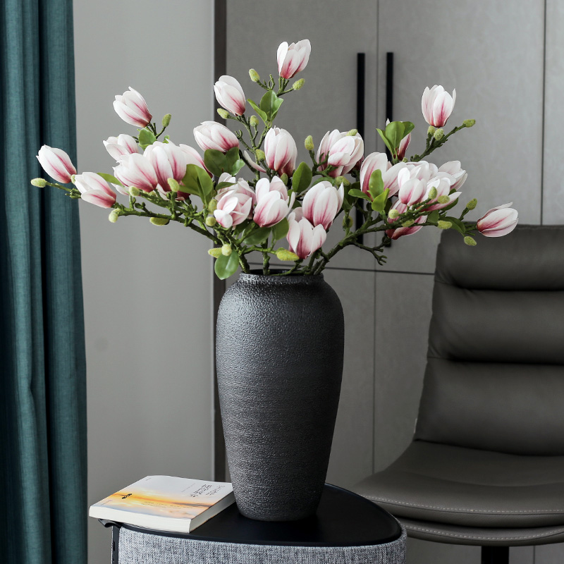 High-end PU feel new Chinese-style bud magnolia flower simulation flower living room table decoration fake flower decoration decoration flower arrangement